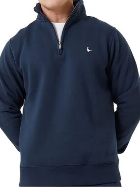 Jack Wills. Barchester Half Zip Sweatshirt - Navy - Large
